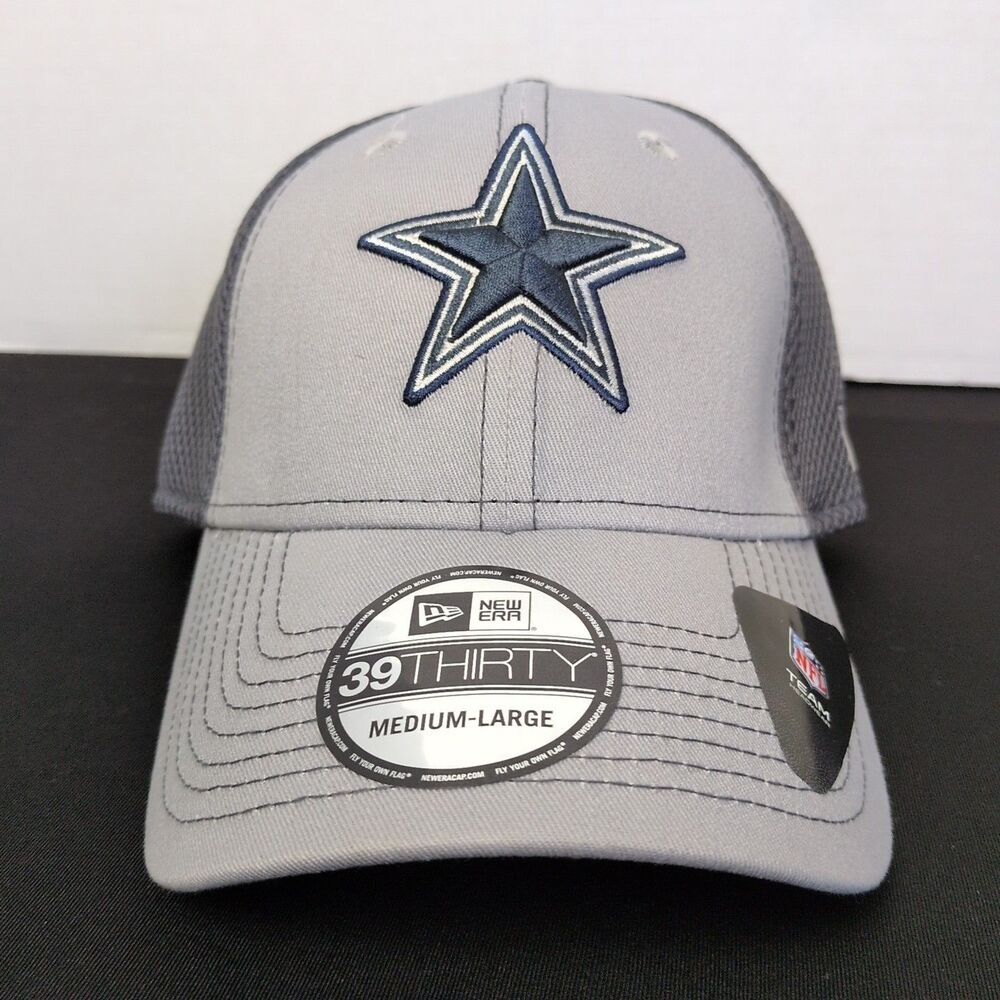 Dallas Cowboys New Era NFL 39THIRTY Hat Cap Mens Medium Large Flex Fit Mesh New